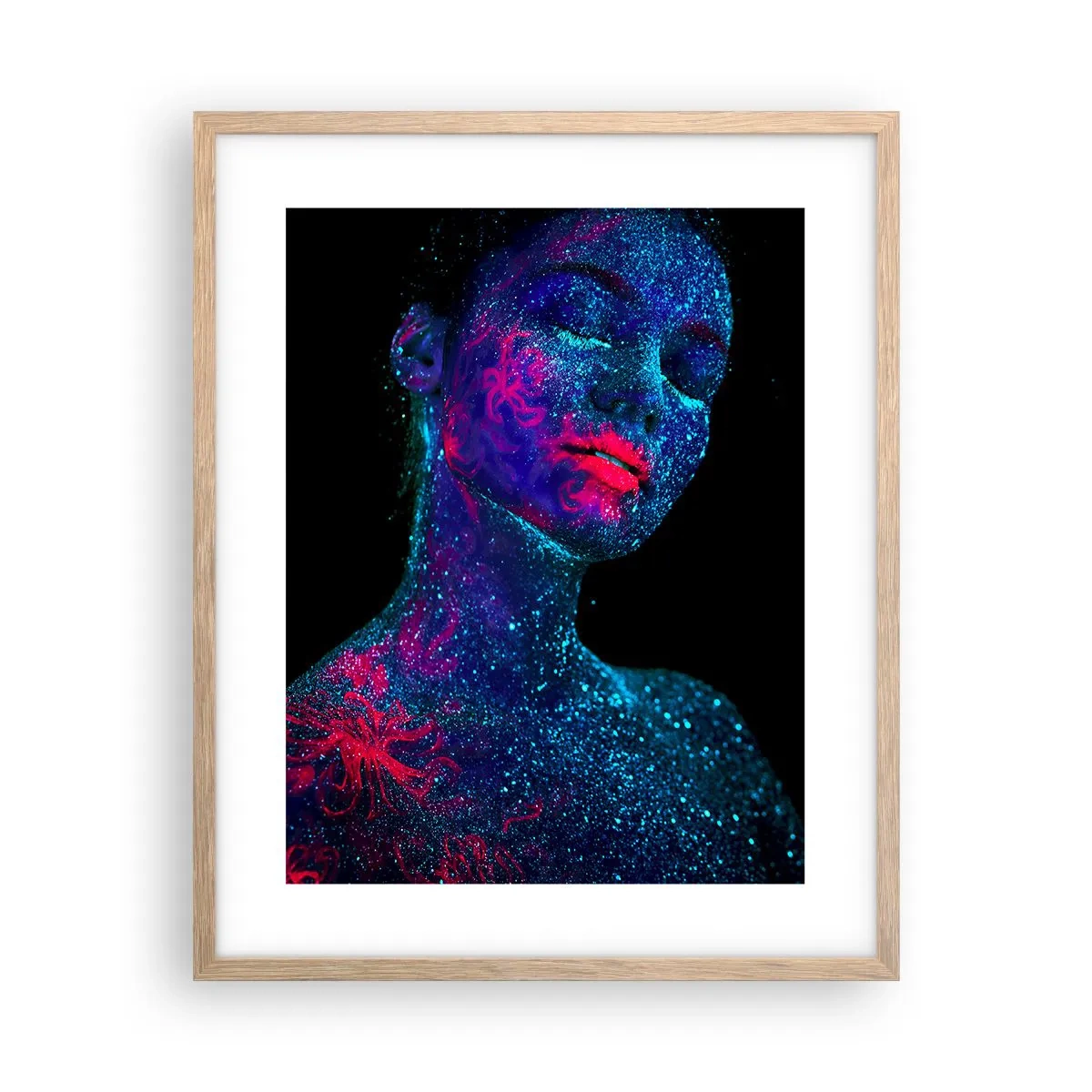 Een poster in een licht eiken lijst - in sterrenstof - 40x50 cm