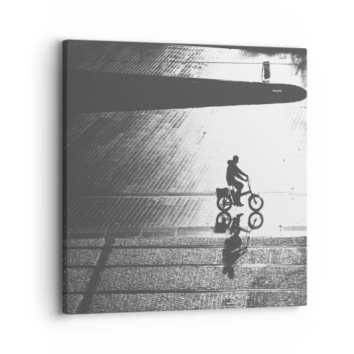 Schilderen op canvas - Voor mij, door de stad - 30x30 cm