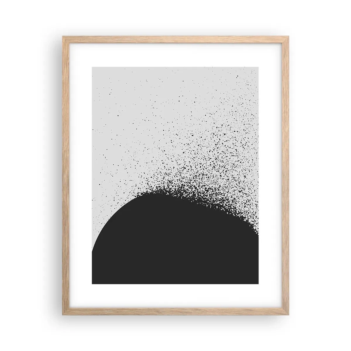 Een poster in een licht eiken lijst - Beweging van moleculen - 40x50 cm