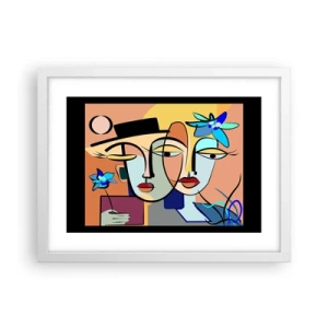 Poster in een witte lijst - Picasso's randez-vous - 40x30 cm