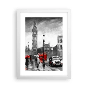 Poster in een witte lijst - Helemaal geen grijze stad - 30x40 cm