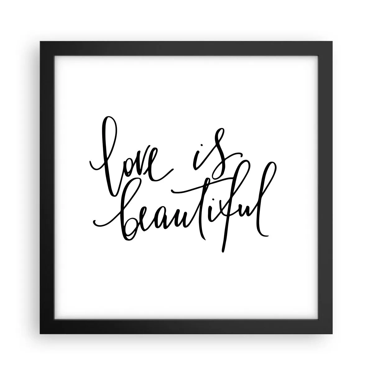 Poster in een zwarte lijst - Lees en herhaal - 30x30 cm