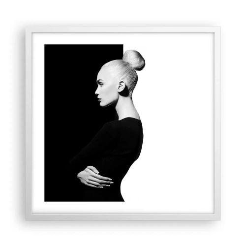 Poster in een witte lijst - Gewoon een vrouw - 50x50 cm