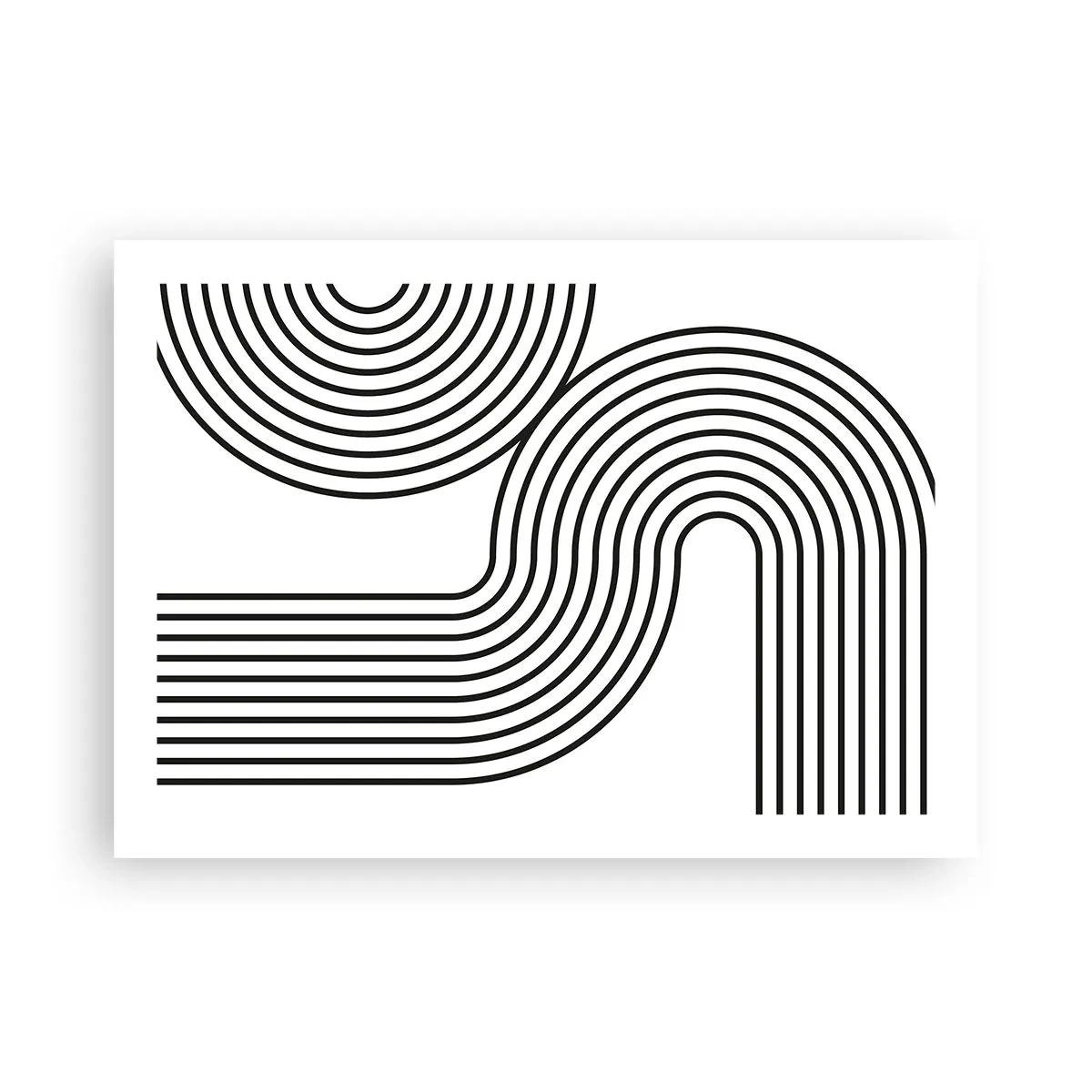 Poster - In de bocht - 70x50 cm