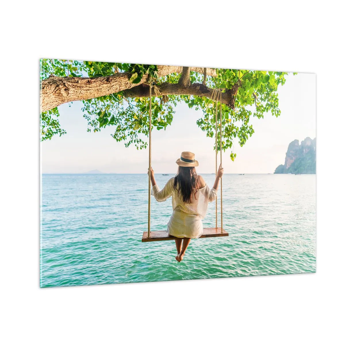 Schilderen op glas - Het leven is prachtig - 100x70 cm