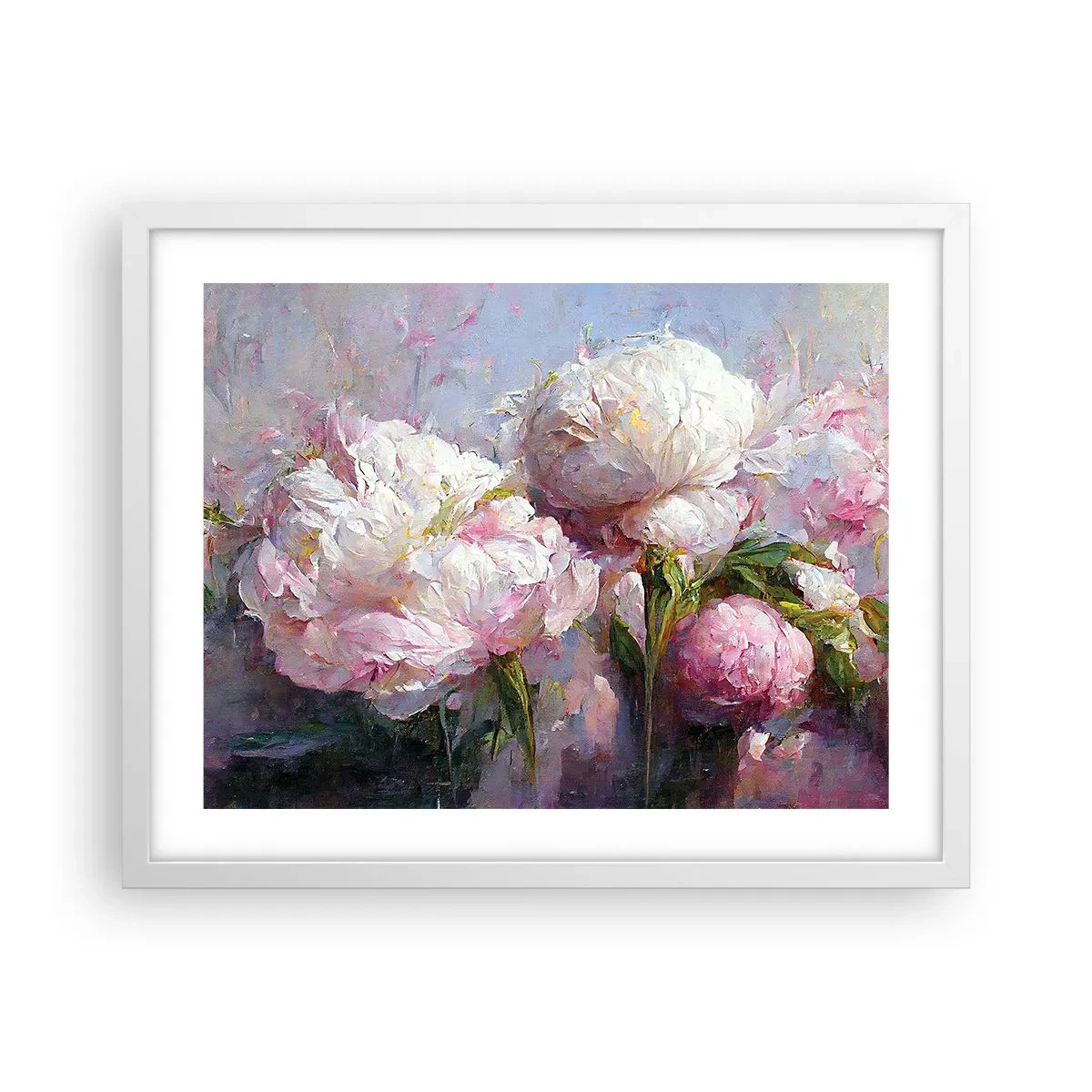 Poster in een witte lijst - Een boeket vol leven - 50x40 cm