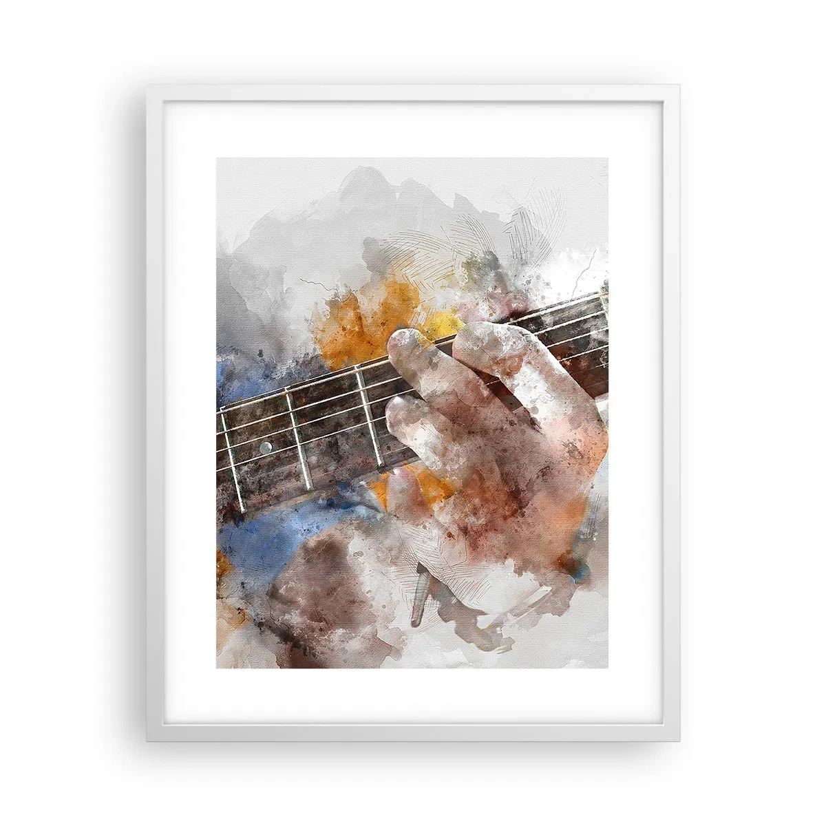 Poster in een witte lijst - Poëzie tussen de snaren - 40x50 cm