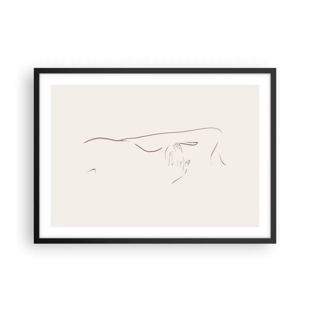 Poster in een zwarte lijst - De vorm van verlangen - 70x50 cm