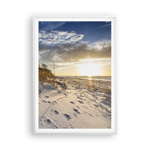 Poster in een witte lijst - Een uitnodiging voor een wandeling - 70x100 cm