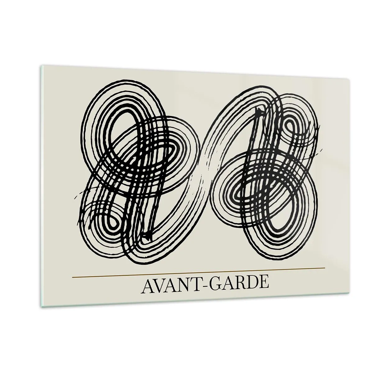 Schilderen op glas - Het kwam er spontaan uit - 120x80 cm