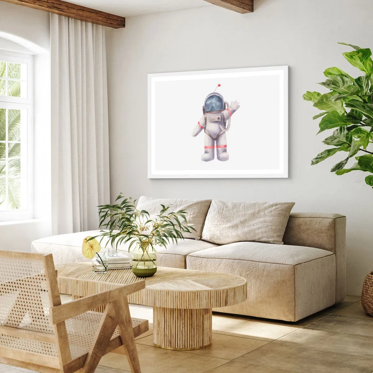 Poster in een witte lijst - Tot ziens! - 91x61 cm