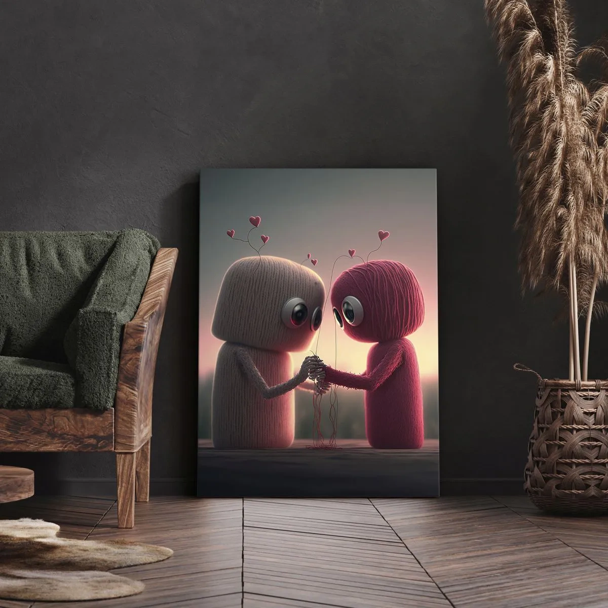 Schilderen op canvas - Iedereen mag liefhebben - 55x100 cm