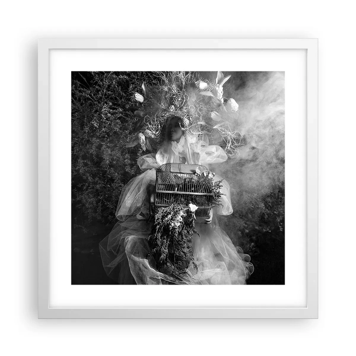 Poster in een witte lijst - Moeder zelf - Natuur - 40x40 cm