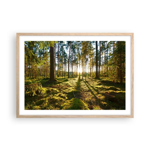 Een poster in een licht eiken lijst - … Achter de zeven bossen - 70x50 cm