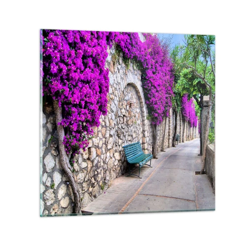 Schilderen op glas - Laten we elkaar zo snel mogelijk ontmoeten - 70x70 cm