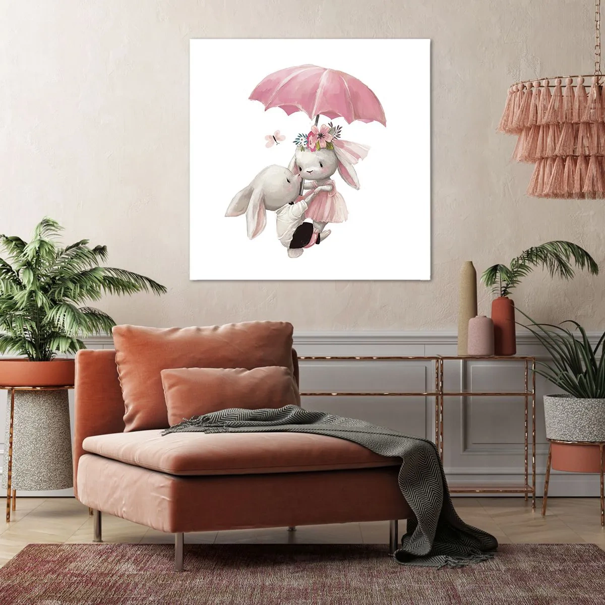 Schilderen op canvas - Dit is liefde - 70x70 cm