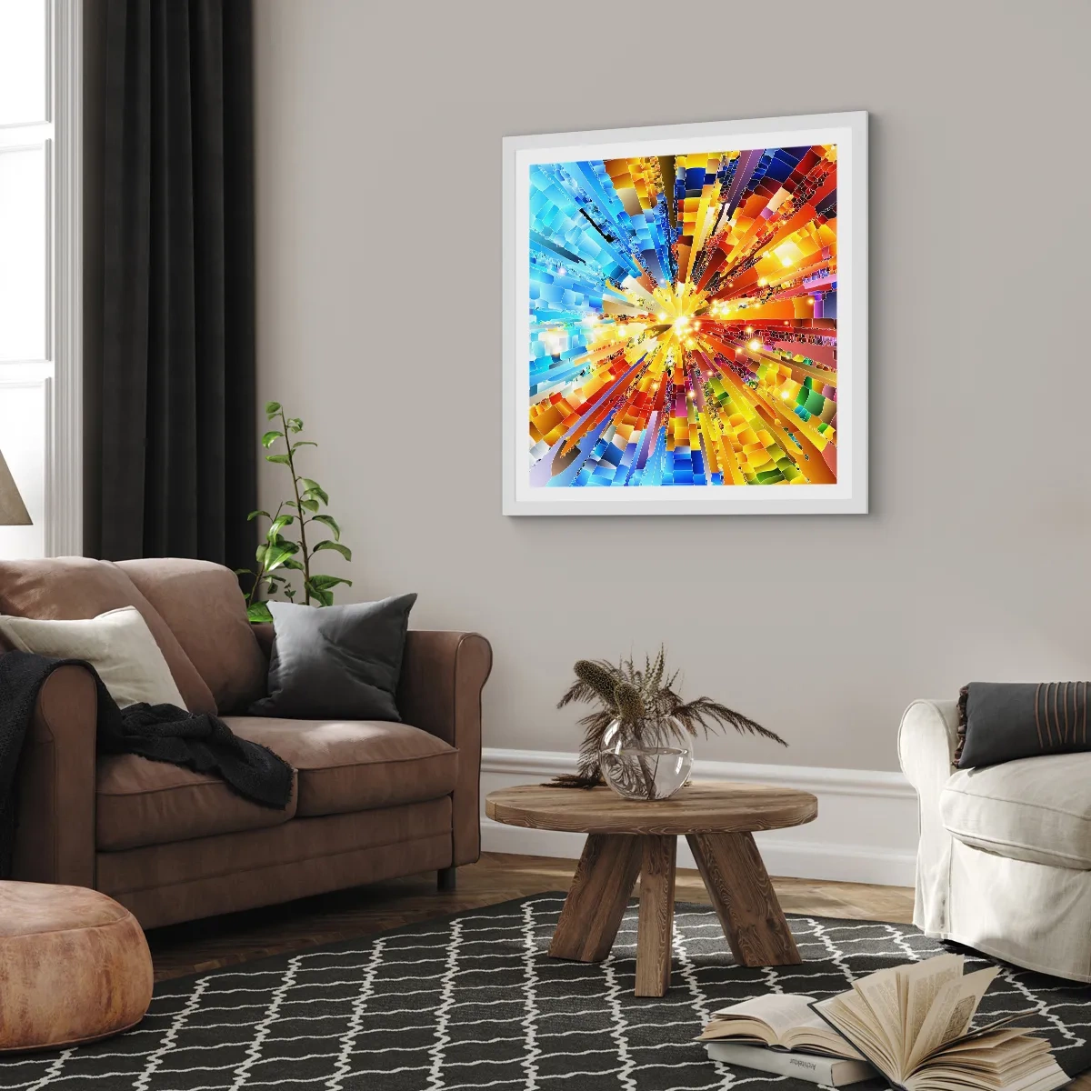 Poster in een witte lijst - In medias res - 40x40 cm