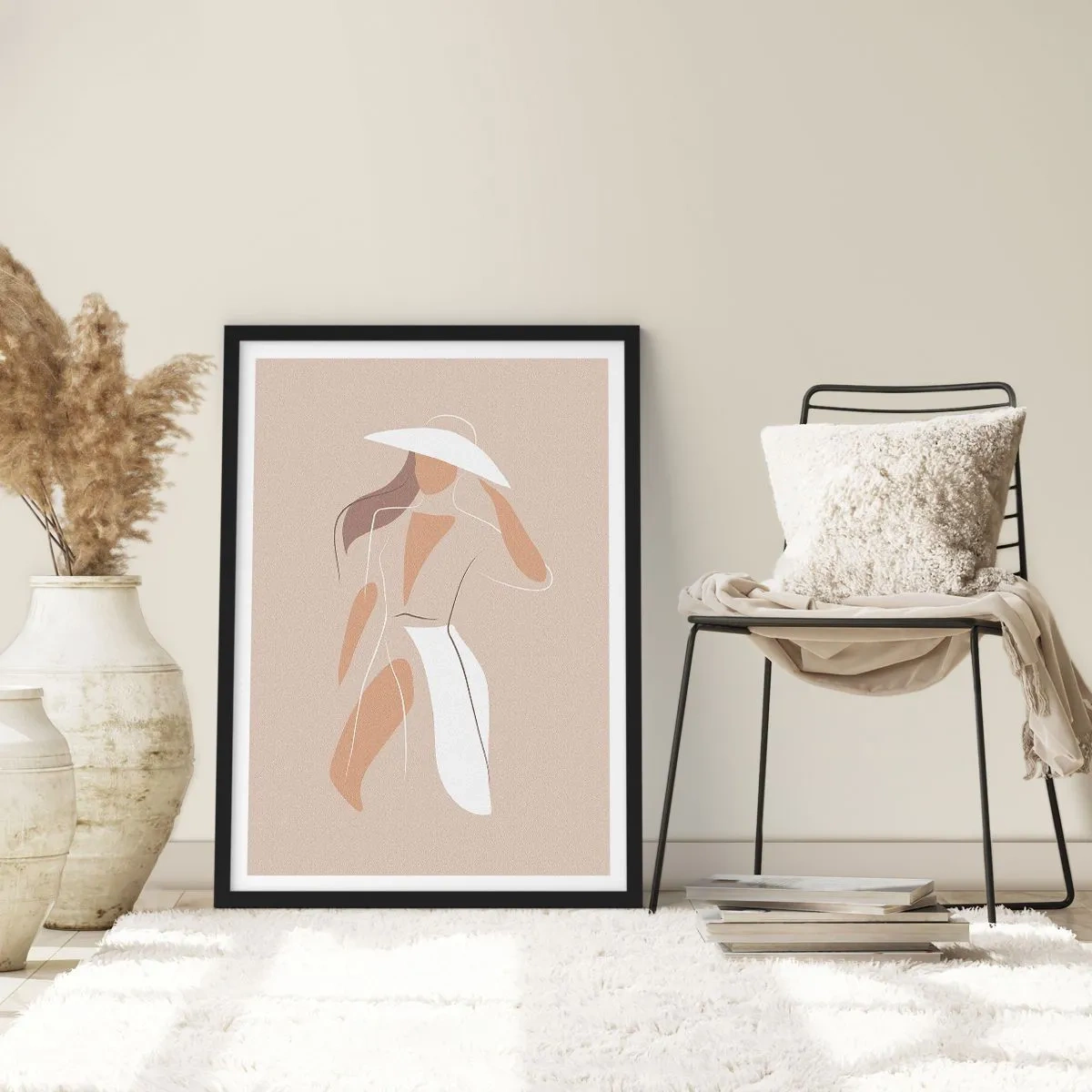 Poster in een zwarte lijst - Mode is leuk - 61x91 cm