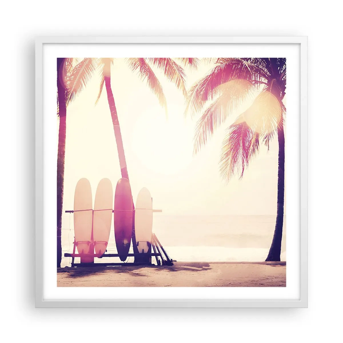 Poster in een witte lijst - Het wordt een geweldige dag - 60x60 cm