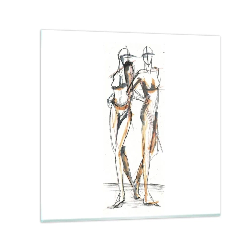 Schilderen op glas - Een studie van genade - 70x70 cm