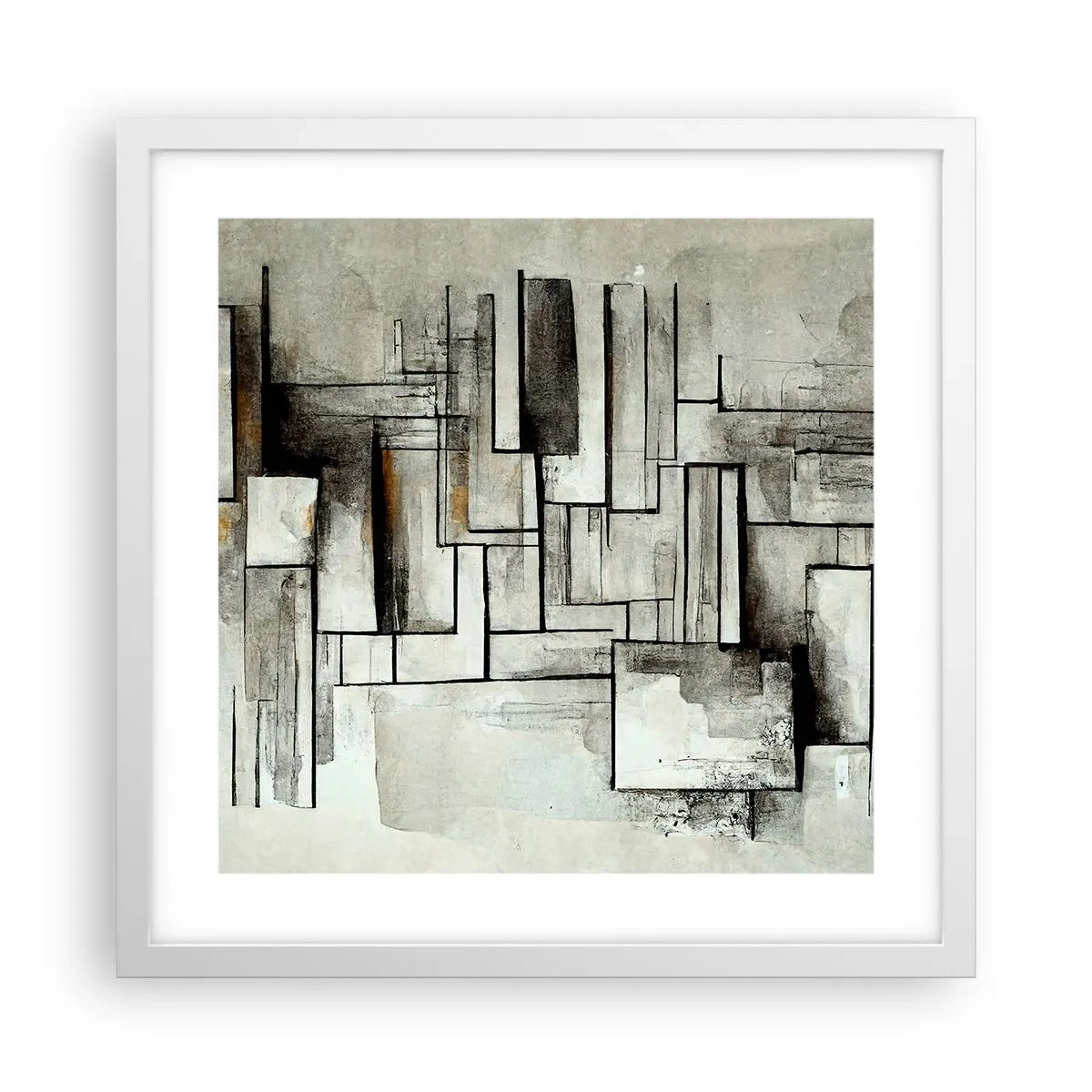 Poster in een witte lijst - De kracht van eenvoud - 40x40 cm