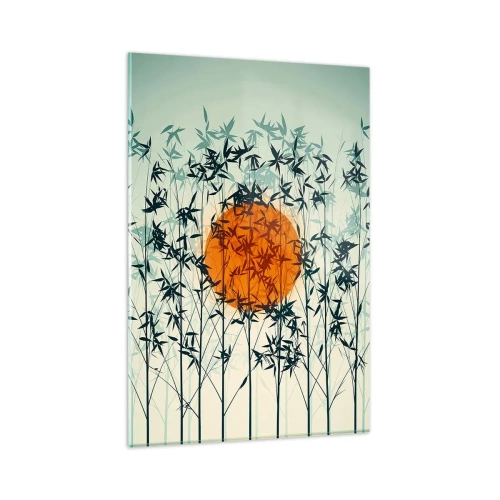 Schilderen op glas - Japanse zon - 80x120 cm
