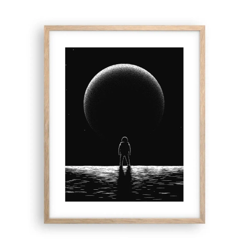 Een poster in een licht eiken lijst - Oog in oog - 40x50 cm