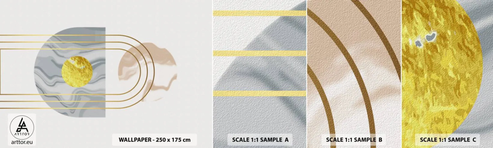 Fotobehang Monster Zelfklevend Deluxe Sticker - Helderheid en schittering - Abstractie, Deel, Grafisch - 100x30 cm