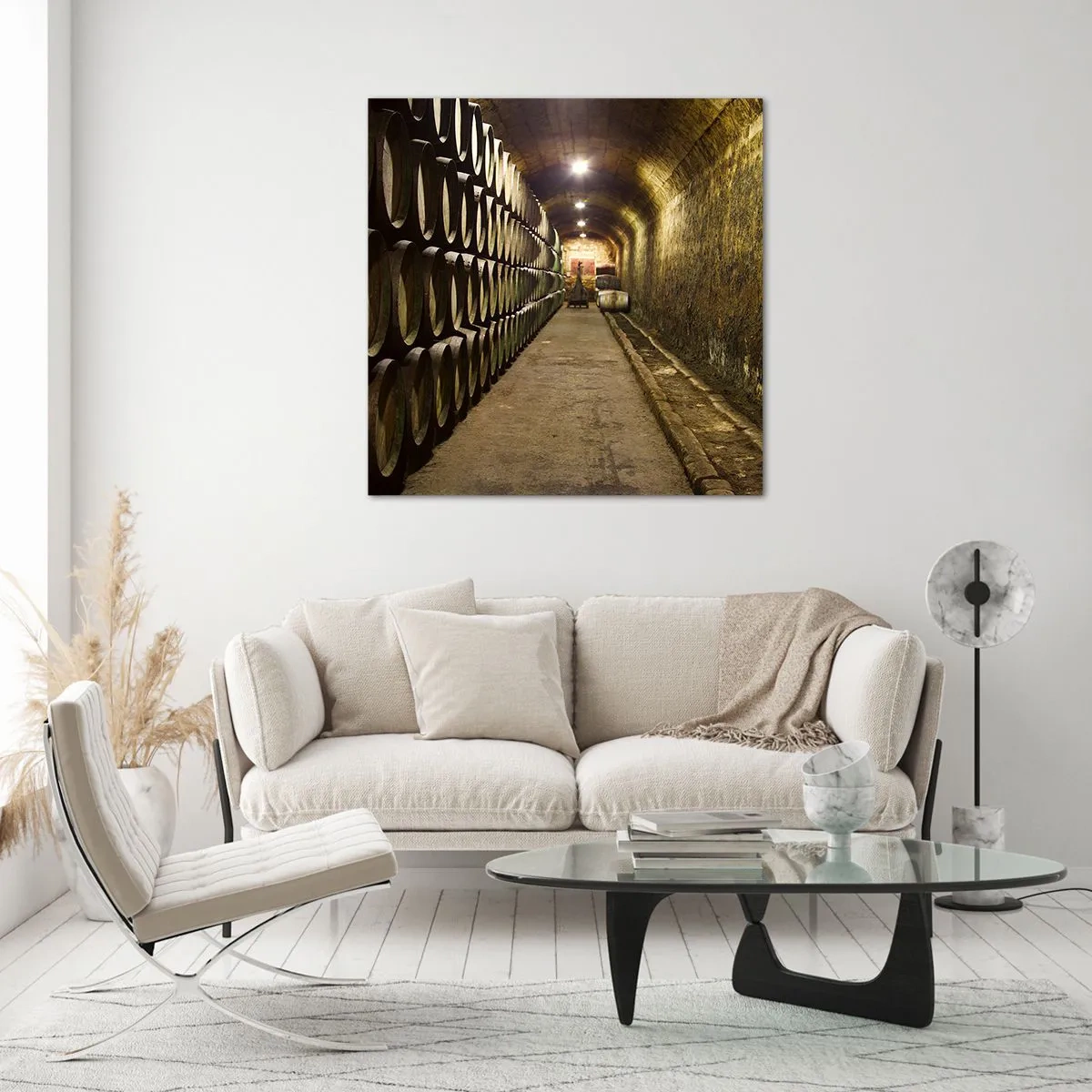 Schilderen op glas - Het is goed om te gaan liggen - 60x60 cm