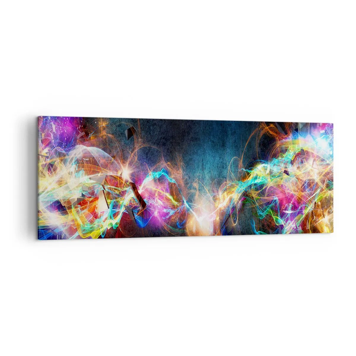 Schilderen op canvas - Met vreugde tegen het donker - 140x50 cm