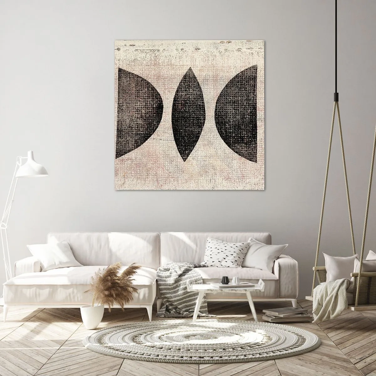 Schilderen op canvas - etnische abstractie - 30x30 cm