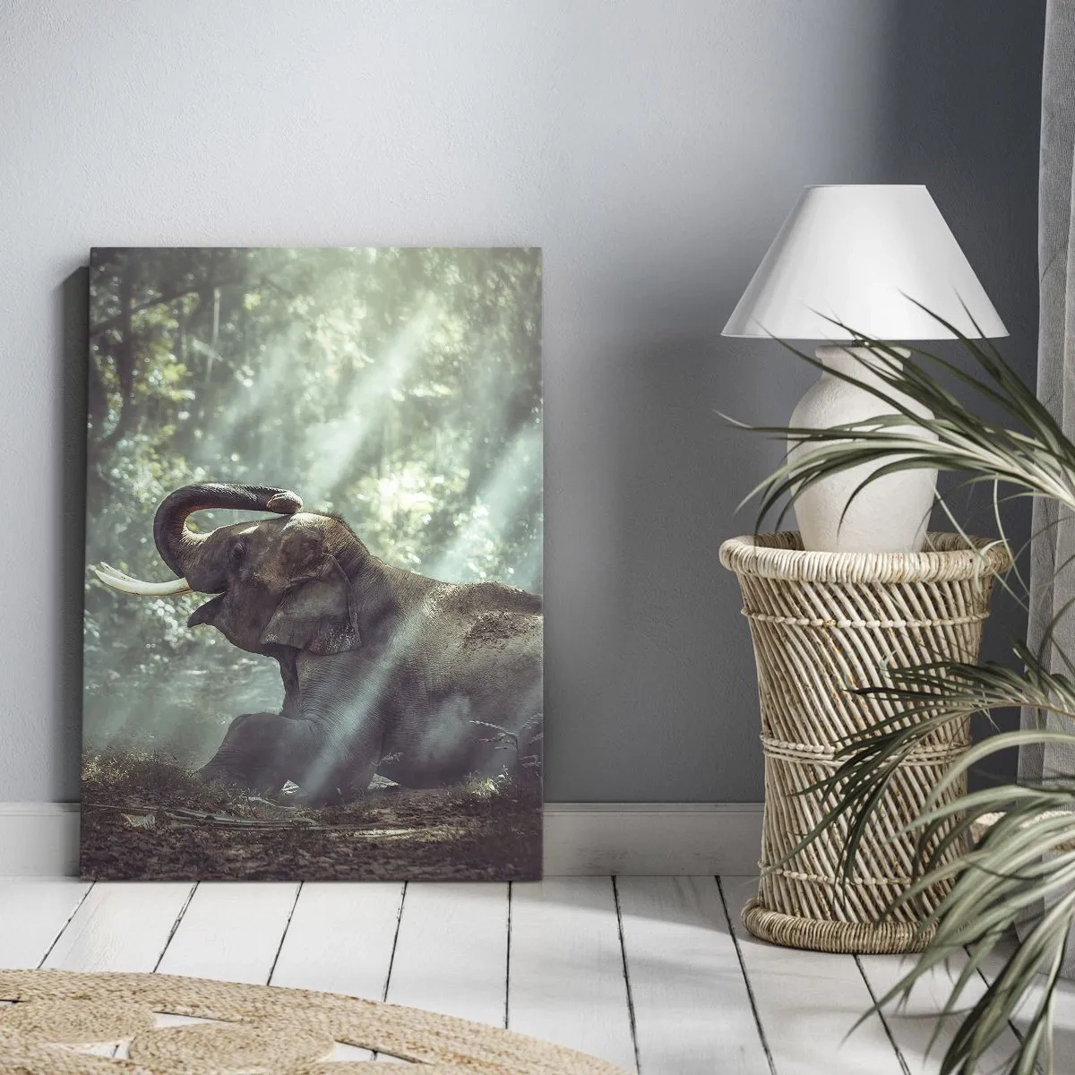 Schilderen op canvas - En luister hier eens naar... - 65x120 cm
