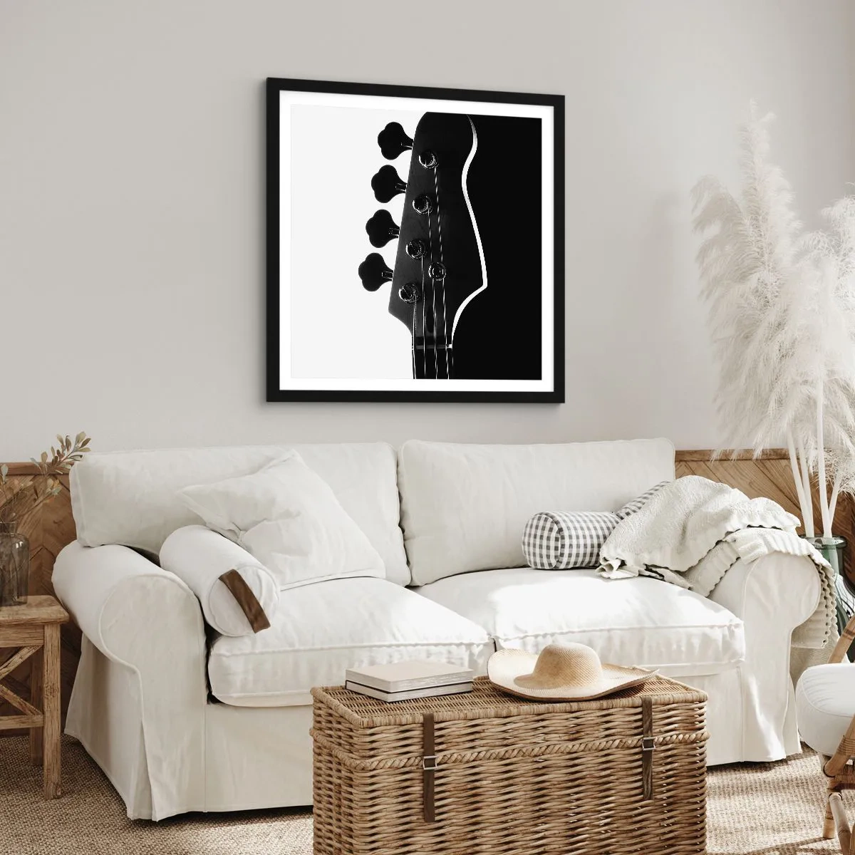Poster in een zwarte lijst - Rock stilte - 40x40 cm
