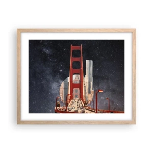 Een poster in een licht eiken lijst - Altijd in het centrum - 50x40 cm