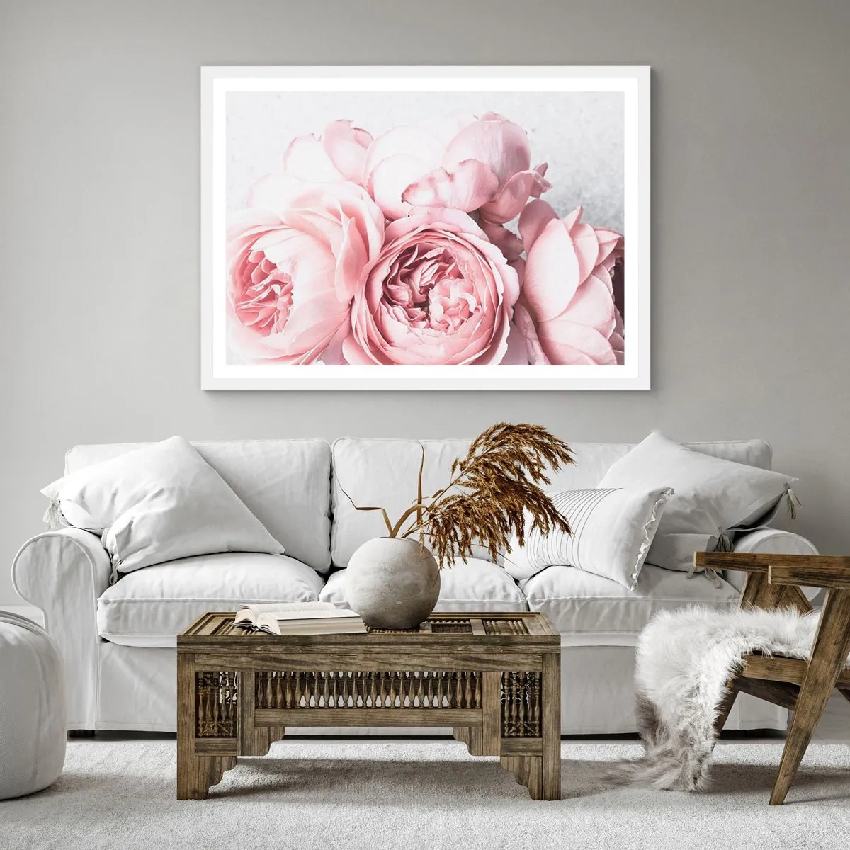 Poster in een witte lijst - Voor romantici - 50x50 cm