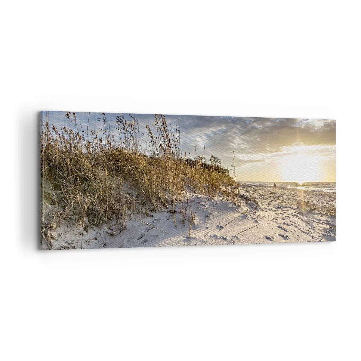 Schilderen op canvas - Een uitnodiging voor een wandeling - 100x40 cm
