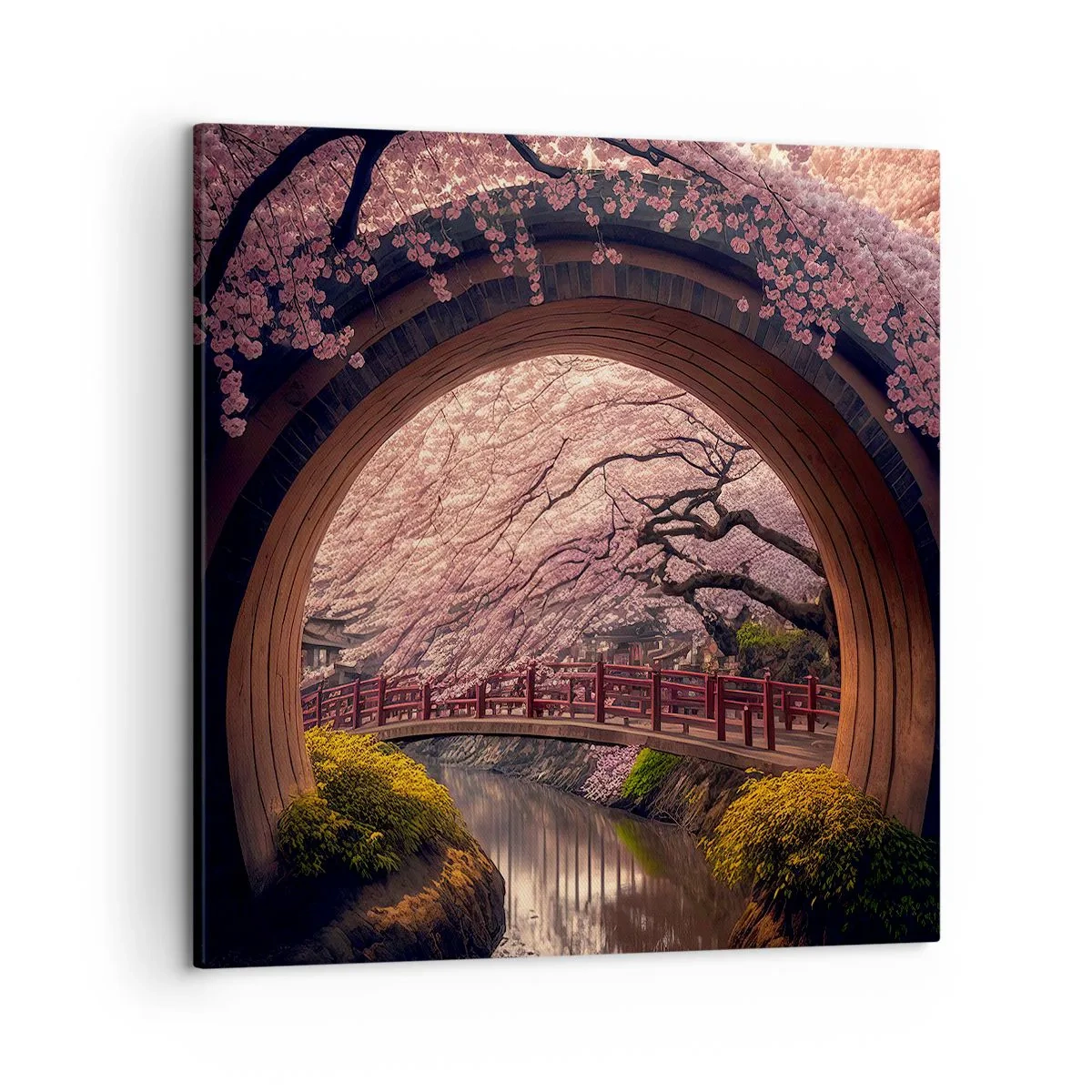 Schilderen op canvas - Japanse lente - 50x50 cm