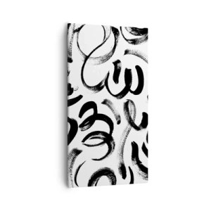 Schilderen op canvas - Zwart op wit - 55x100 cm