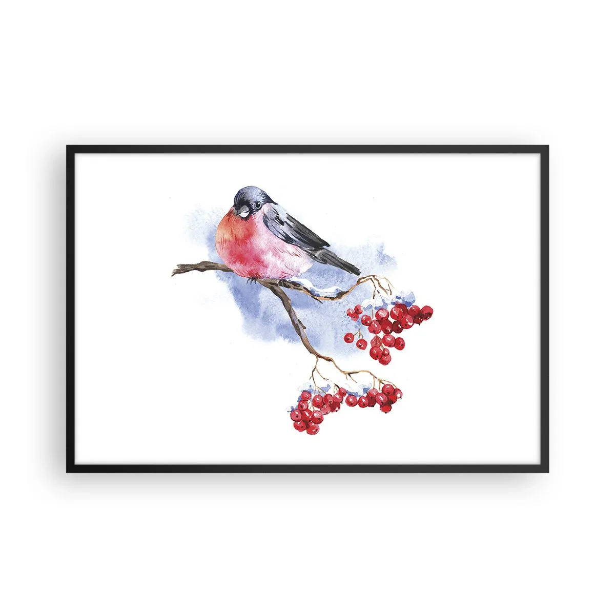 Poster in een zwarte lijst - Winter in kleur - 91x61 cm