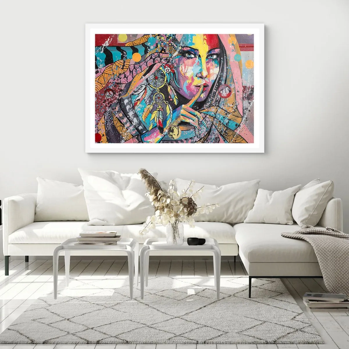 Poster in een witte lijst - Zwijg totdat je het begrijpt - 40x30 cm