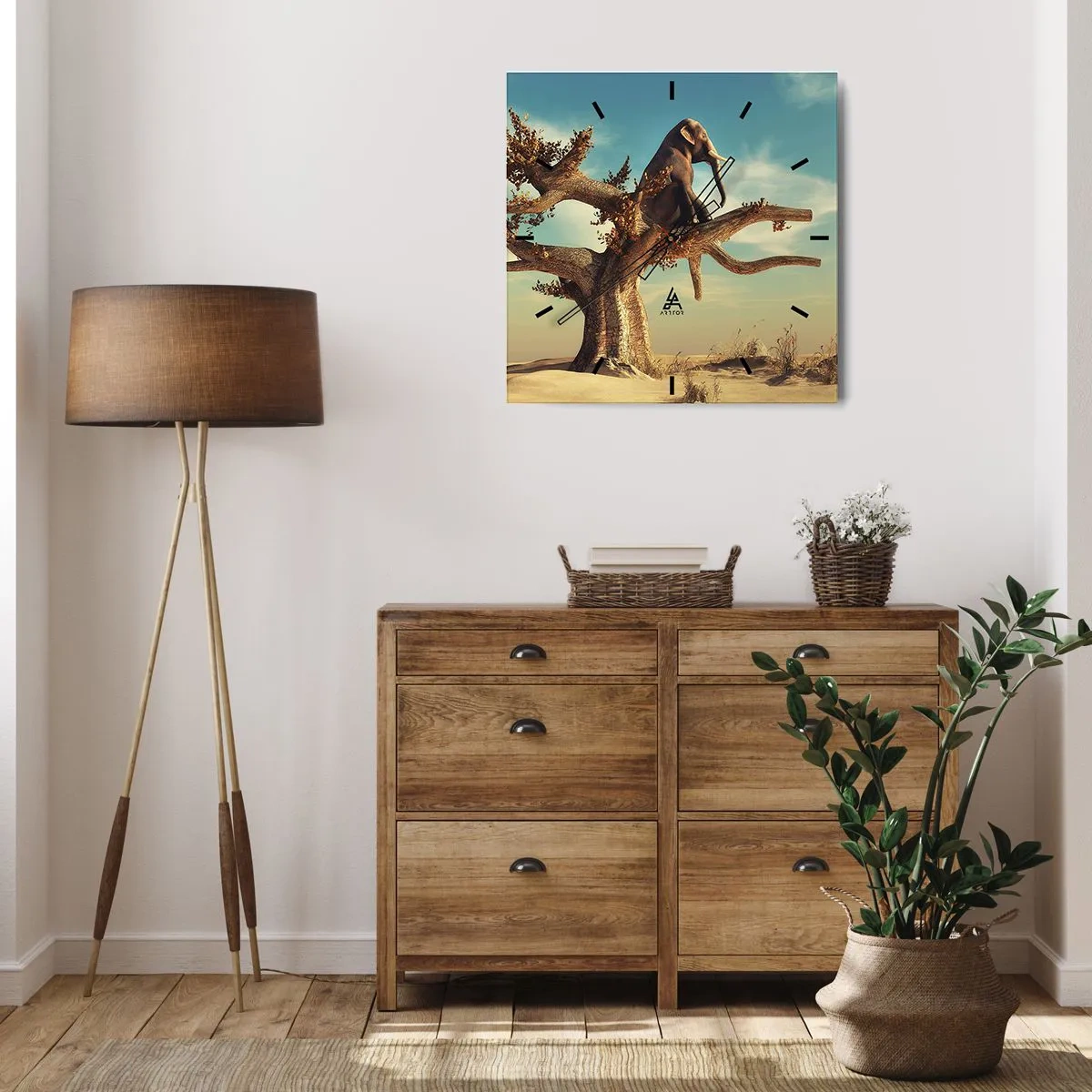 Wandklok - Klok - Een nieuw gezichtspunt - 30x30 cm