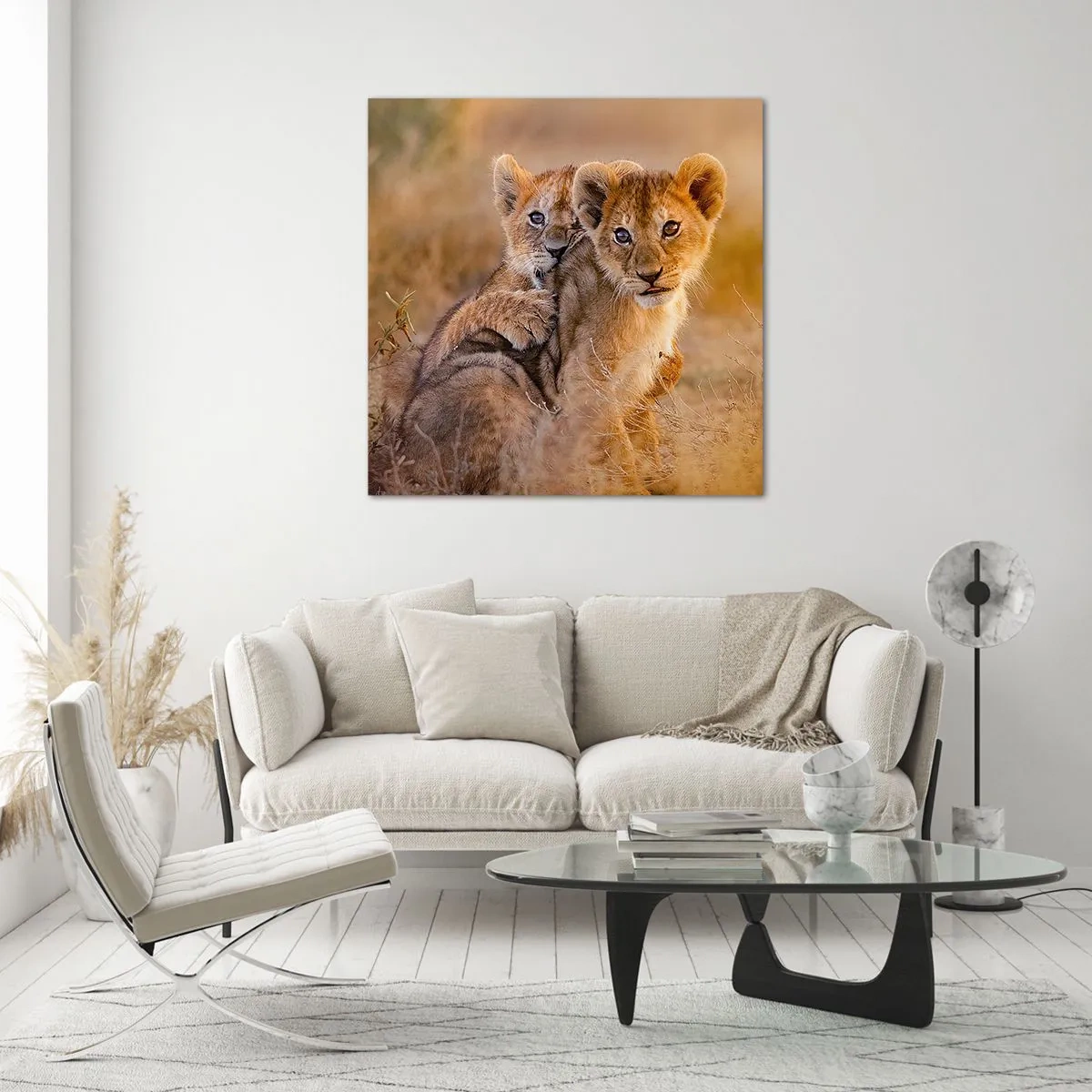 Schilderen op glas - Niet storen! We hebben plezier - 40x40 cm