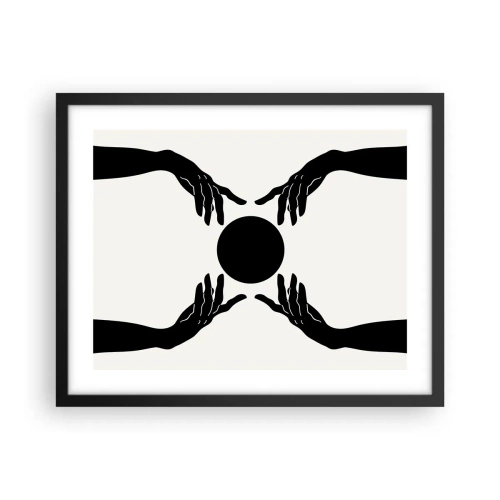 Poster in een zwarte lijst - Geheim teken - 50x40 cm