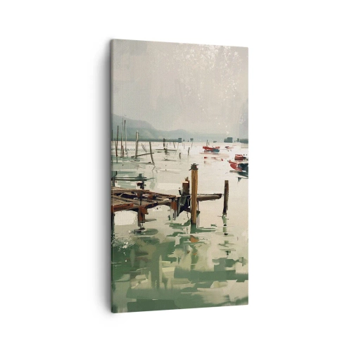 Schilderen op canvas - Gedrenkt in een gesmolten maan - 45x80 cm