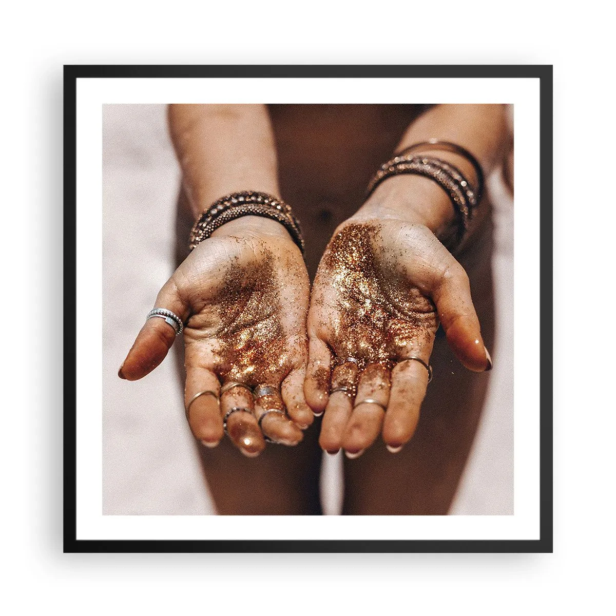 Poster in een zwarte lijst - Een cadeau voor jou - 60x60 cm