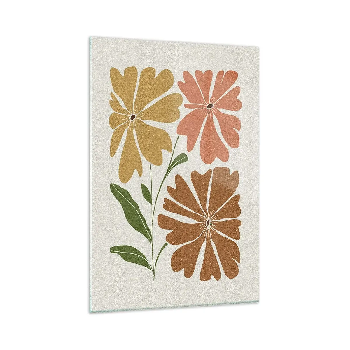 Schilderen op glas - Natuur en geometrie - 80x120 cm