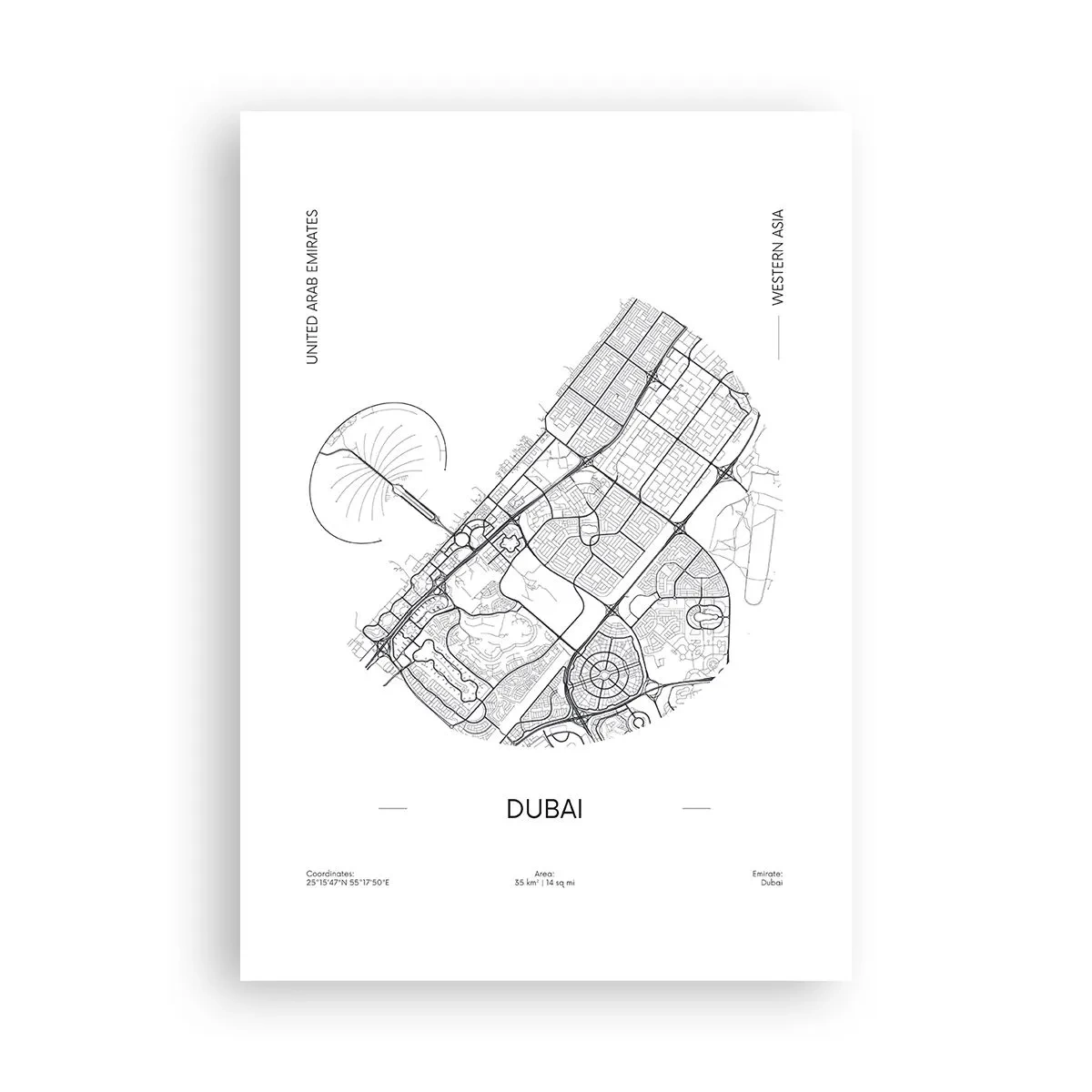 Poster - Anatomie van Dubai - 70x100 cm