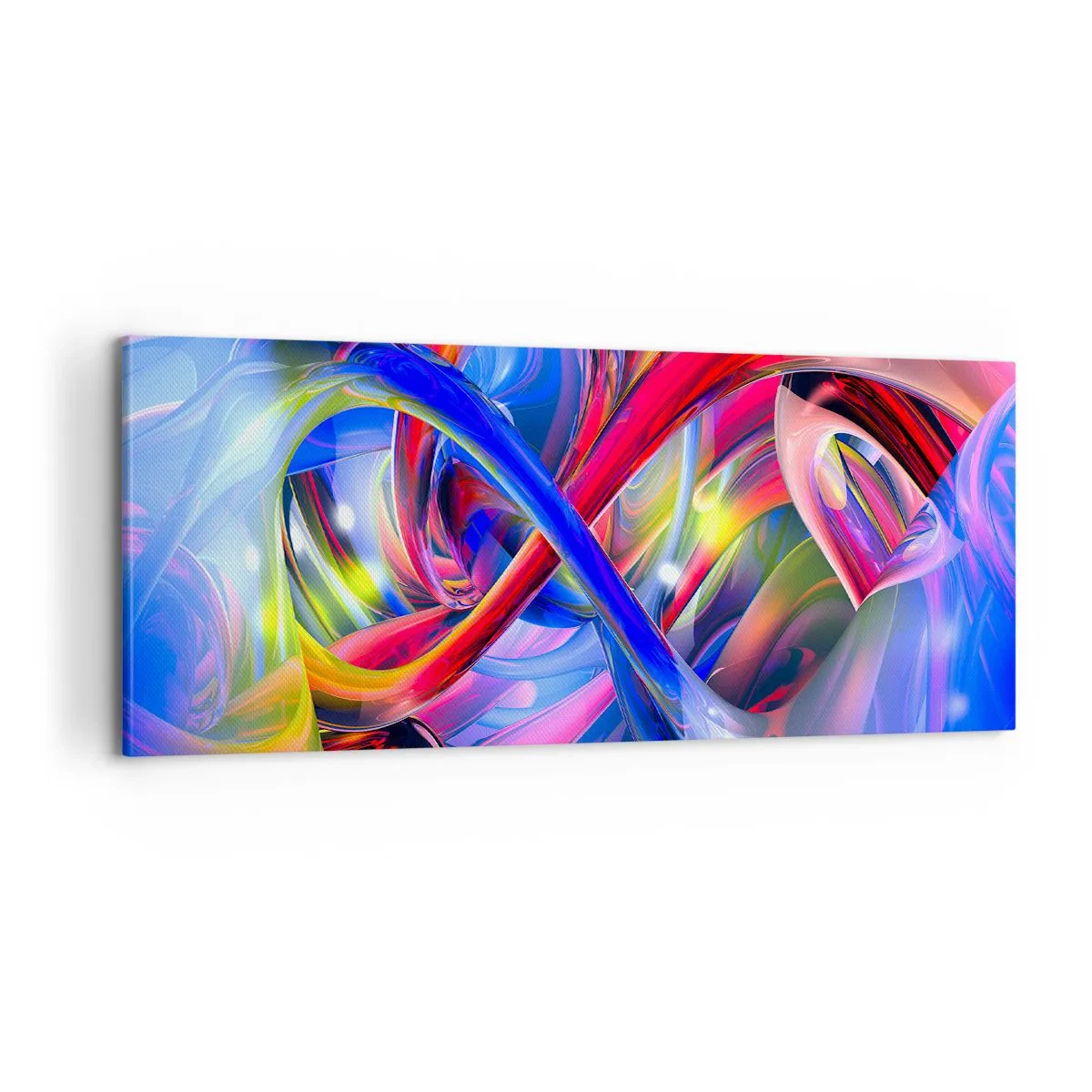 Schilderen op canvas - Een dans van kleuren - 100x40 cm