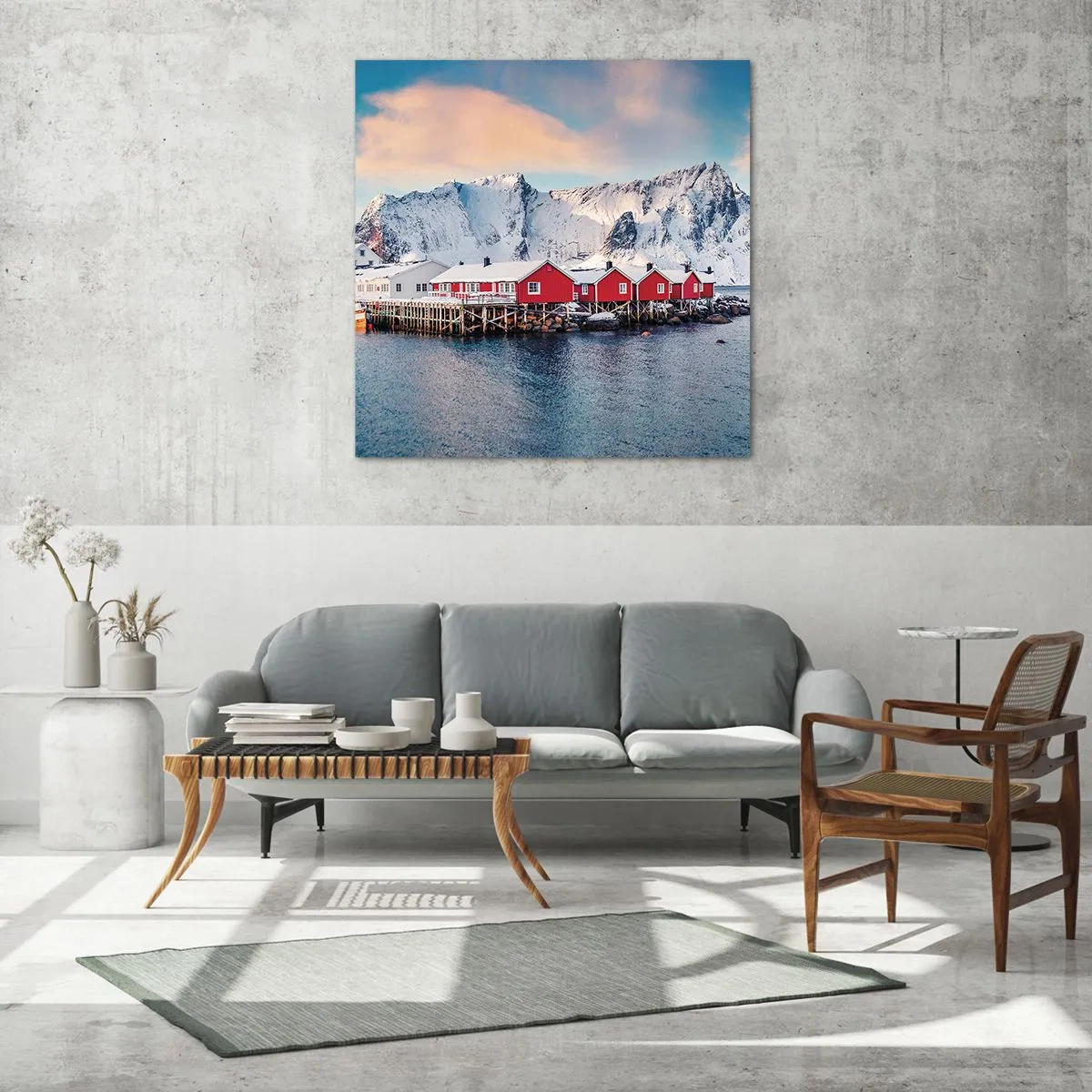 Schilderen op glas - Noordelijke retraite - 60x60 cm