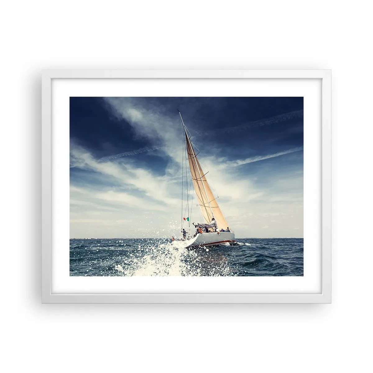 Poster in een witte lijst - Ze halen ons niet in! - 50x40 cm